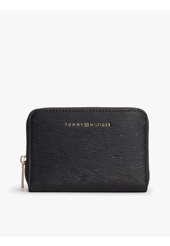 Billetera Negra Texturizada Con Cremallera Y Logo Tommy Hilfiger Tommy Hilfiger
