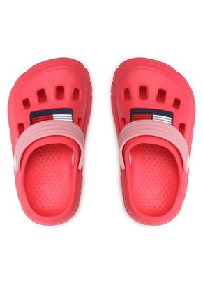 Sandalias Rojas De Niño Con Logo Tommy Hilfiger