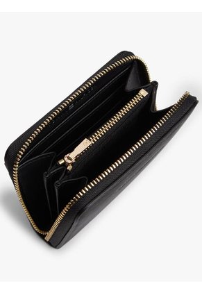 Billetera Negra Texturizada Con Cremallera Y Logo Tommy Hilfiger