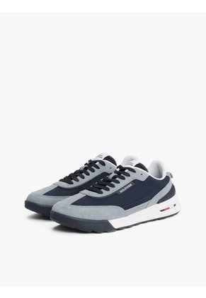 Tenis Azul De Running Con Suela Dentada Tommy Hilfiger