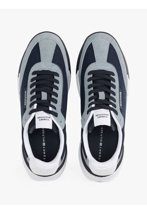 Tenis Azul De Running Con Suela Dentada Tommy Hilfiger