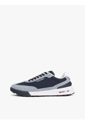Tenis Azul De Running Con Suela Dentada Tommy Hilfiger