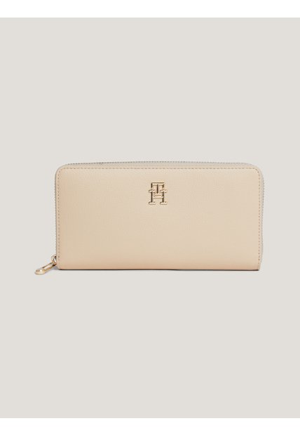 Billetera Blanca Essential Grande Con Monograma TH Tommy Hilfiger