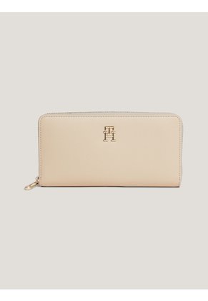Billetera Blanca Essential Grande Con Monograma TH Tommy Hilfiger