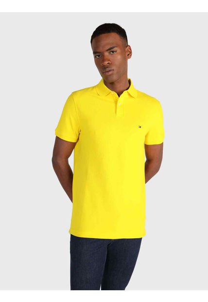 Polo Para Hombre Amarillo Tommy Hilfiger
