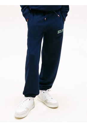 Joggers Multicolor De Felpa Con Logo Bordado Tommy Hilfiger