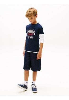 Camiseta Multicolor Con Logo Gráfico De Baloncesto Tommy Hilfiger