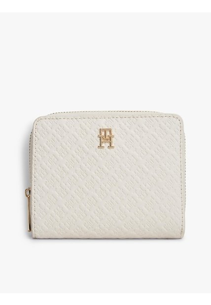 Billetera Beige Hilfiger Icon Con Solapa Y Cremallera Tommy Hilfiger