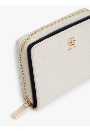 Billetera Beige Hilfiger Icon Con Solapa Y Cremallera Tommy Hilfiger