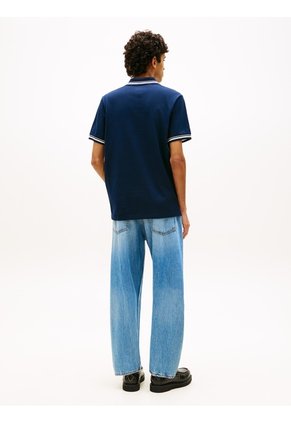Polo Multicolor De Corte Regular Ribeteado Con Logo Tommy Jeans