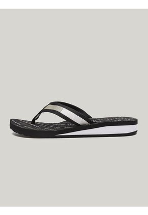 Sandalias Negro Con Logo Tommy Hilfiger