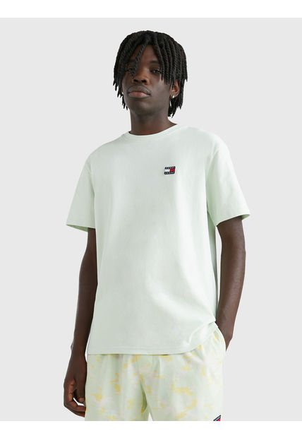 Camiseta De Corte Clásico Con Parche Hombre Blanco Tommy Jeans