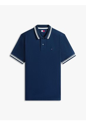 Polo Multicolor De Corte Regular Ribeteado Con Logo Tommy Jeans