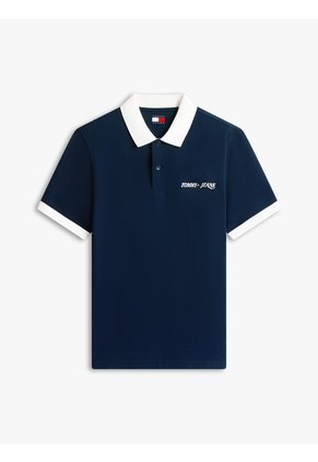 Polo Multicolor De Piqué Regular Con Logo Bordado Tommy Jeans