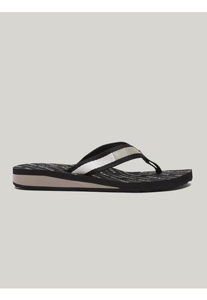 Sandalias Negro Con Logo Tommy Hilfiger