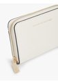 Billetera Beige Texturizada Con Cremallera Y Logo Tommy Hilfiger de Tommy Hilfiger