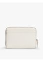 Billetera Beige Texturizada Con Cremallera Y Logo Tommy Hilfiger de Tommy Hilfiger