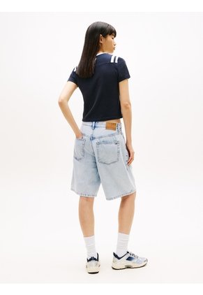 Camiseta Multicolor Slim De Punto Aterciopelado Con Logo Tommy Jeans