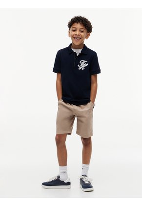 Polo Multicolor Con Cierre De Cremallera Con Logo Script Tommy Hilfiger