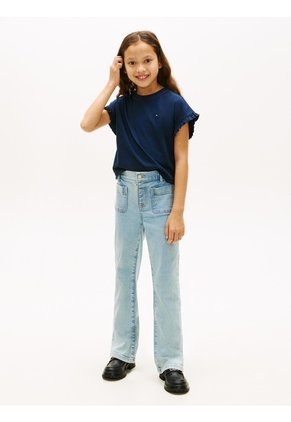 Camiseta Multicolor Essential Con Ribetes De Volantes Tommy Hilfiger