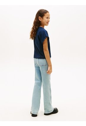 Camiseta Multicolor Essential Con Ribetes De Volantes Tommy Hilfiger