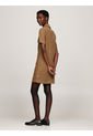 Vestido Beige Corto De Manga Corta Tommy Hilfiger de Tommy Hilfiger