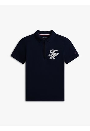 Polo Multicolor Con Cierre De Cremallera Con Logo Script Tommy Hilfiger
