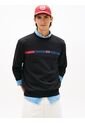 Buzo Negro De Cuello Redondo Con Logo Estampado Tommy Hilfiger de Tommy Hilfiger