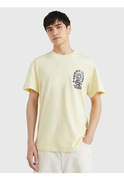 Camiseta De Corte Amplio Con Logo Homegrown Hombre Amarillo Tommy Jeans