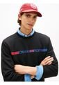 Buzo Negro De Cuello Redondo Con Logo Estampado Tommy Hilfiger de Tommy Hilfiger
