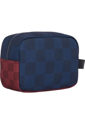 Neceser Azul Collegiate Con Diseño De Cuadros Tommy Hilfiger