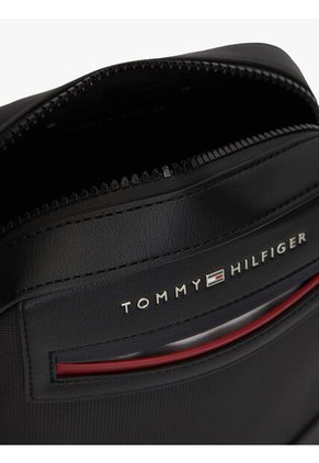 Bolso Negro Reporter Cruzado Con Logo Metálico Tommy Hilfiger