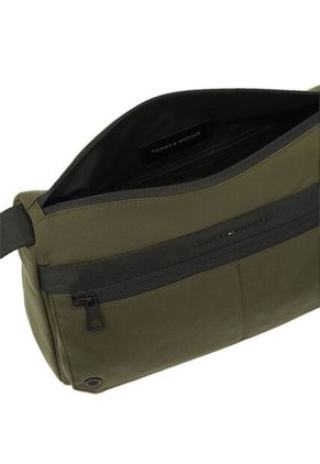 Bolso Verde Mensajero Con Logo Metálico Tommy Hilfiger