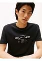 Camiseta Negra De Cuello Redondo Con Logo Tommy Hilfiger de Tommy Hilfiger