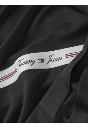 Vestido Negro Con Inscripción TJ En La Cintura Tommy Jeans