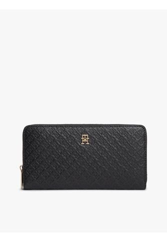 Billetera Negra Hilfiger Icon Con Cremallera Tommy Hilfiger Tommy Hilfiger