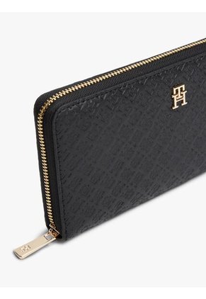Billetera Negra Hilfiger Icon Con Cremallera Tommy Hilfiger