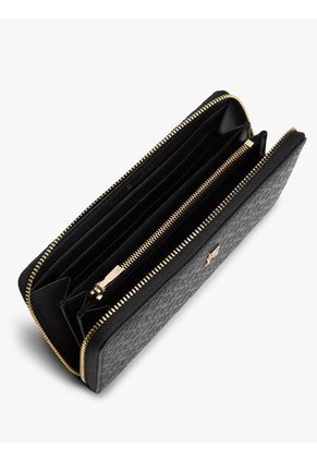 Billetera Negra Hilfiger Icon Con Cremallera Tommy Hilfiger