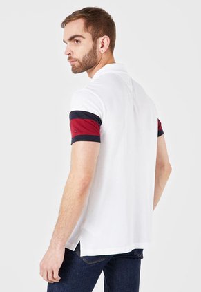 Polo Blanco-Azul-Vinotinto Tommy Hilfiger