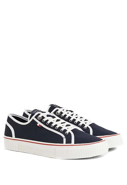 Tenis De Lona Con Suela Vulcanizada Tommy Hilfiger