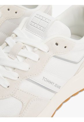 Tenis Blanco De Ante Con Suela Con Tacos Tommy Hilfiger