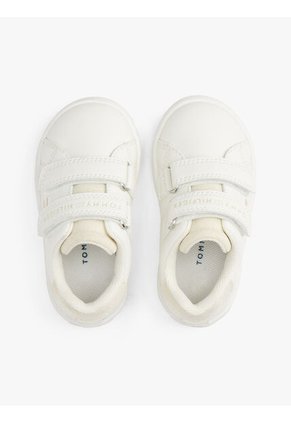 Tenis Blanco De Corte Bajo Con Cierre De Velcro Tommy Hilfiger