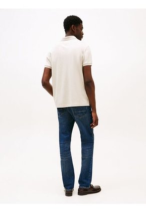 Polo Gris De Punto Interlock De Corte Regular Tommy Hilfiger