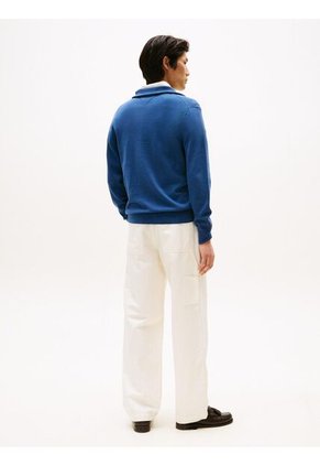 Saco Azul Con Cuello Perkins Y Cremallera Tommy Hilfiger