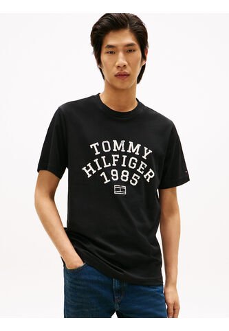 Camiseta Beige De Cuello Redondo Con Logo Gráfico Tommy Hilfiger Tommy Hilfiger