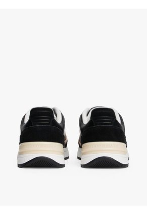 Tenis Negro Casual Fashion Runner En Cuero Tommy Hilfiger