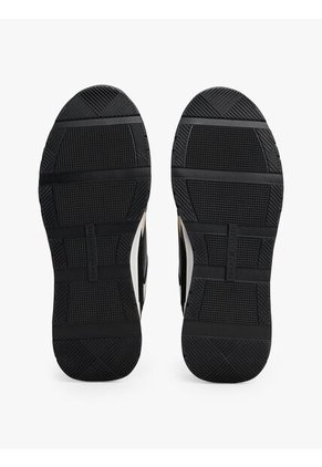 Tenis Negro Casual Fashion Runner En Cuero Tommy Hilfiger
