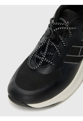Tenis Negro Con Diseño De Corte Bajo Tommy Hilfiger