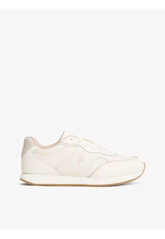 Tenis Blanco De Cuero Con Monograma TH Tommy Hilfiger Tommy Hilfiger