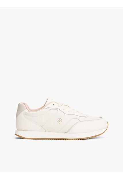 Tenis Blanco De Cuero Con Monograma TH Tommy Hilfiger